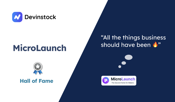 Devinstock joins the MicroLaunch hall of fame